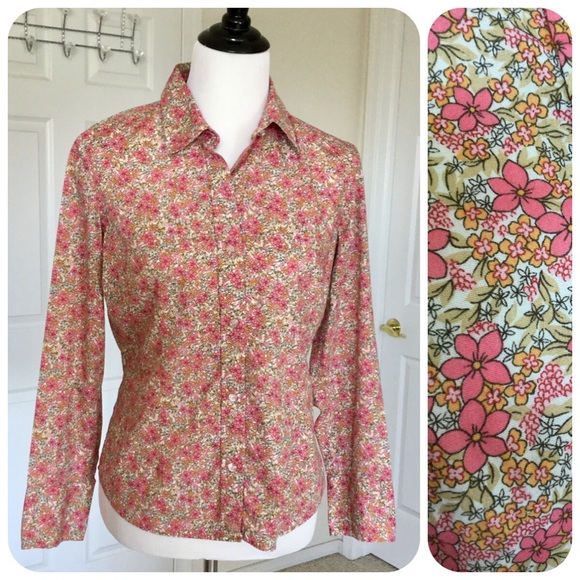 Talbots Tops - Talbots Floral Button Down Top
